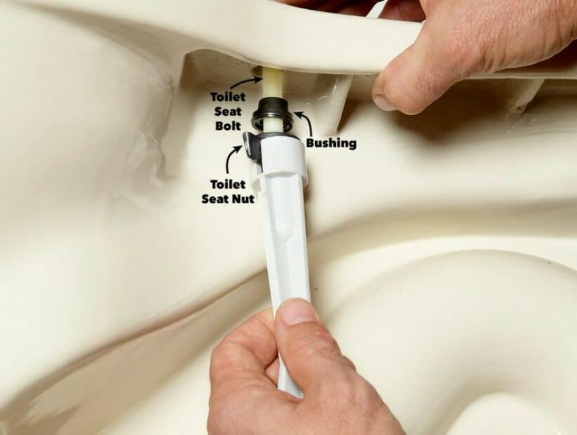 How do you install a stabilizer on a toilet seat
